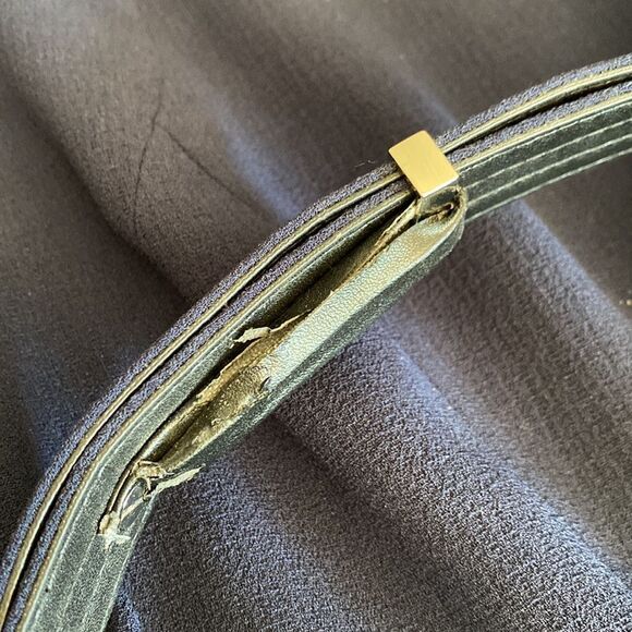 Anne Klein 4P Midi Sheath Dress Back Zipper Sleeveless Belt Satiny Lining - Picture 8 of 8